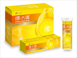 六然醫療嘌小清泡騰片保健品包裝設計