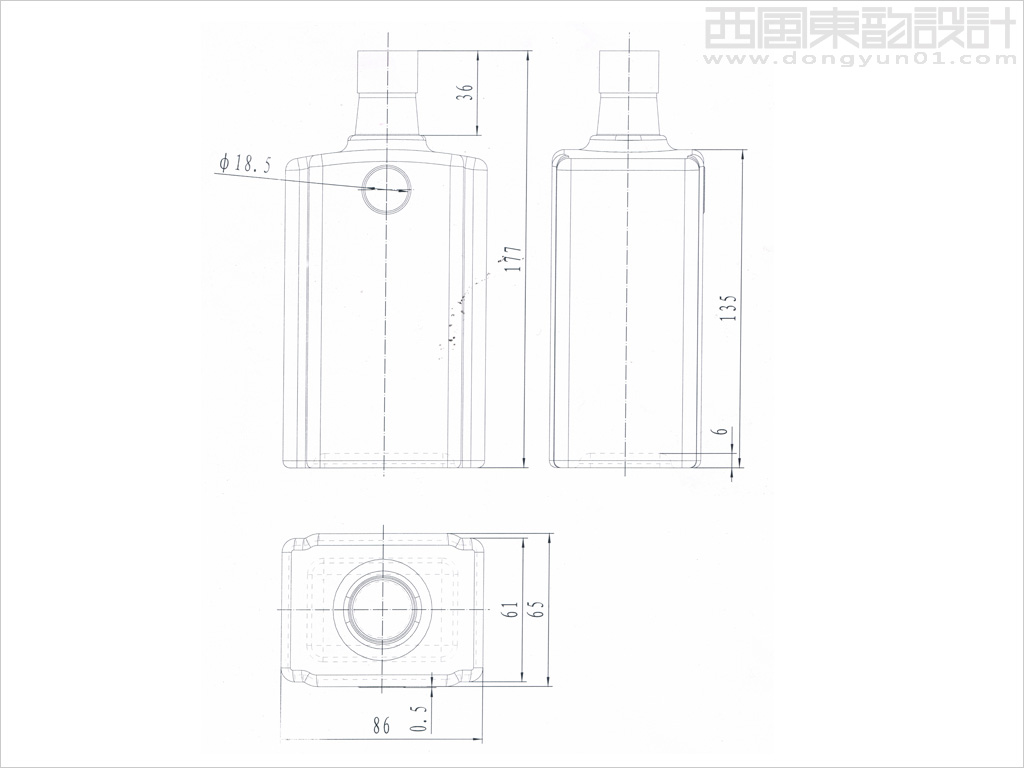京衛(wèi)藥業(yè)本草修真藥酒瓶型設計線稿圖