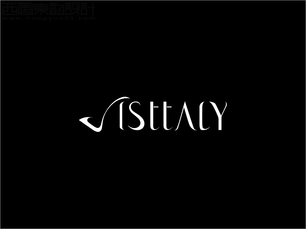 北京歡樂行貿易有限公司VISTTALY女鞋品牌logo設計反白圖