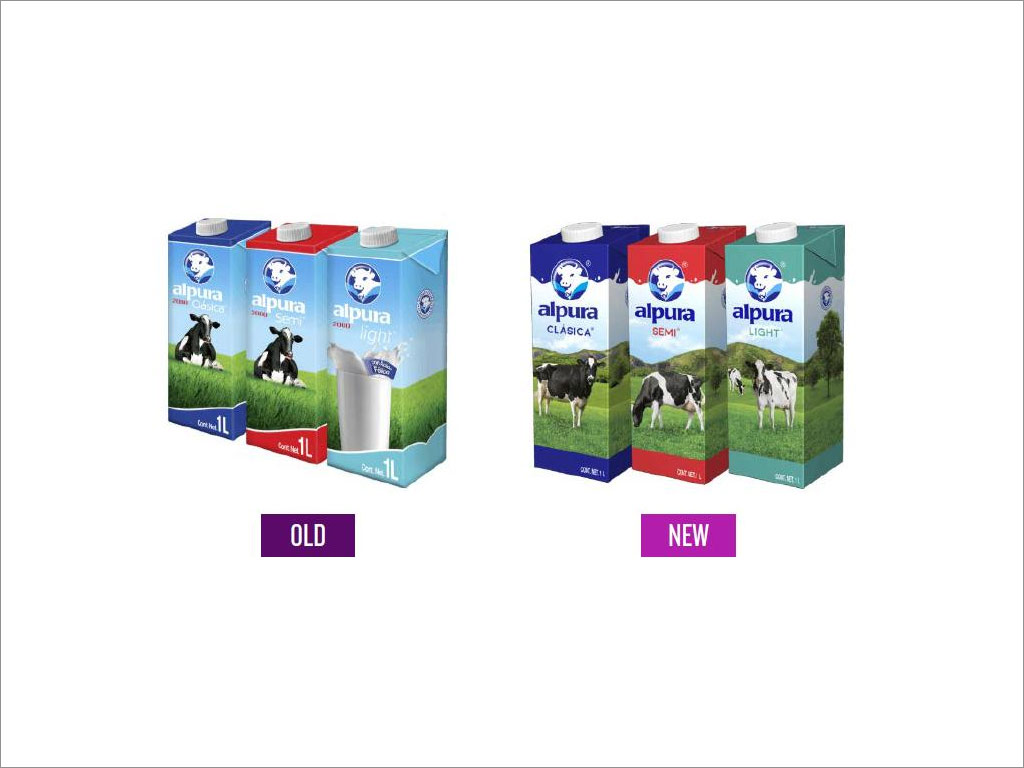 墨西哥乳制品合作社Alpura重新優化設計的牛奶包裝 墨西哥乳制品合作社Alpura重新優化設計的牛奶包裝