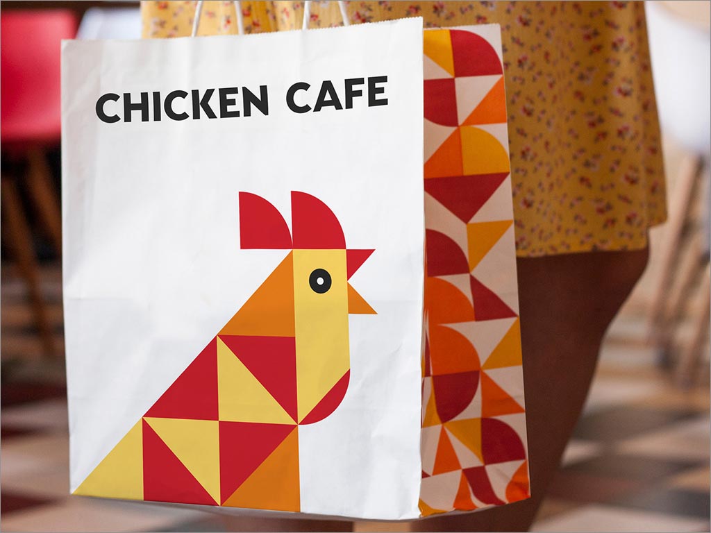 CHICKEN CAFE快餐品牌形象設(shè)計(jì)之外賣(mài)手提袋設(shè)計(jì)