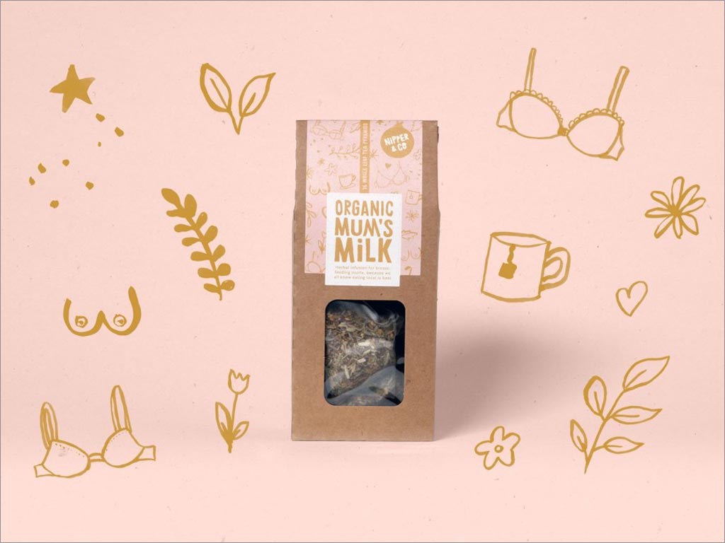 尼珀有機媽媽奶茶包裝設計