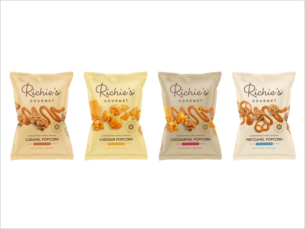 巴西Richie's Gourmet爆米花休閑食品包裝袋設計