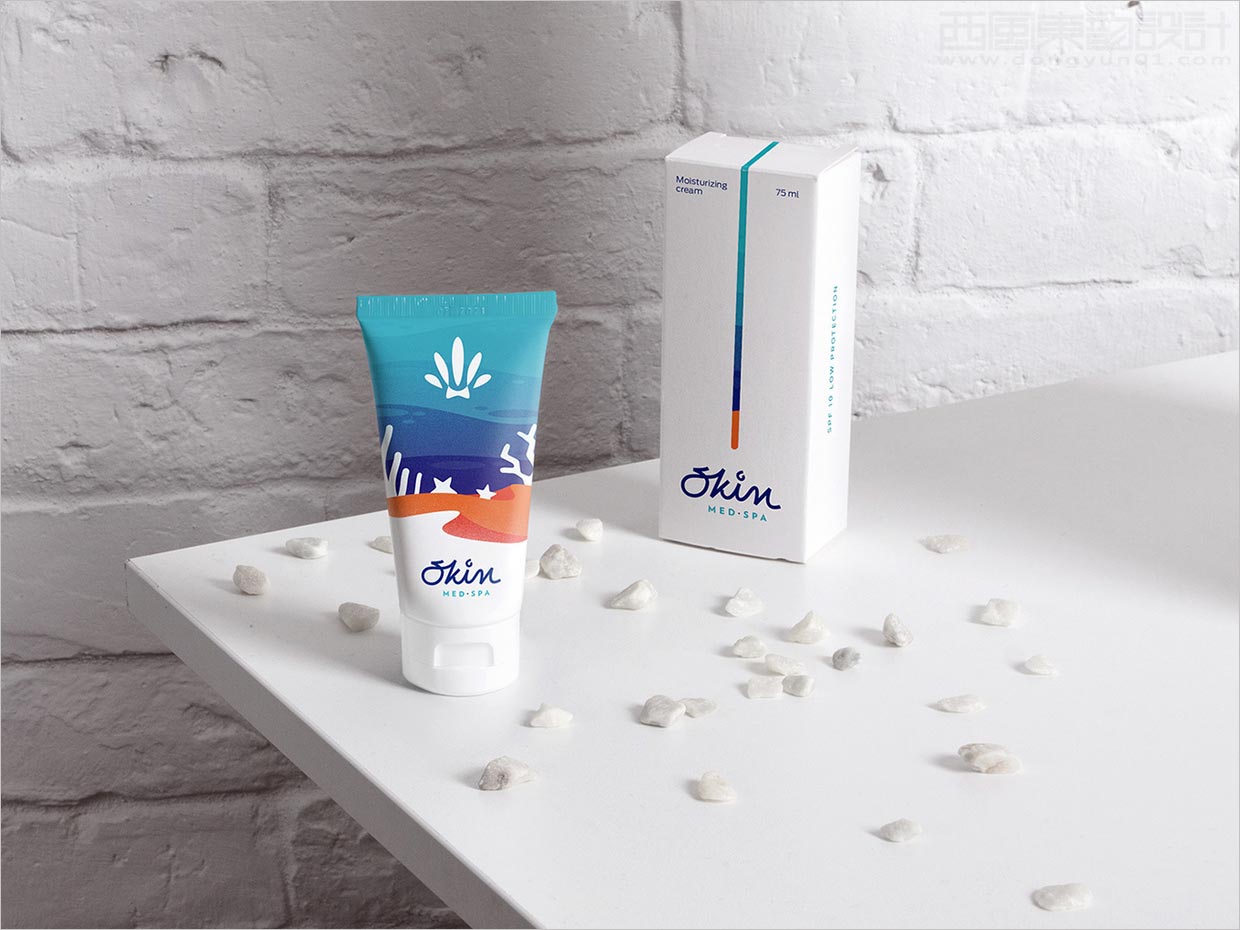 美國Skin Med Spa肌膚修復藥妝產(chǎn)品軟管與紙盒包裝設(shè)計