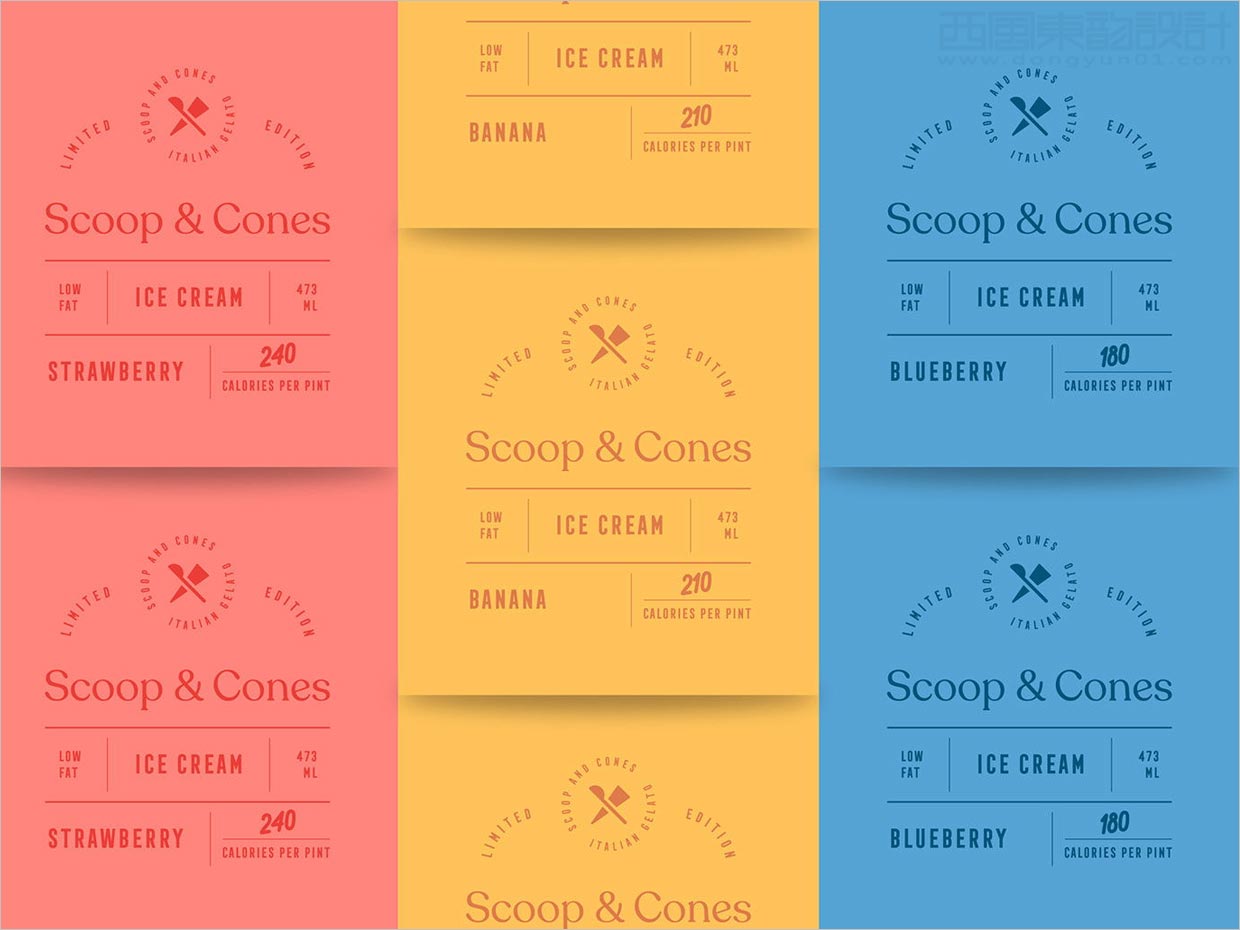 Scoop＆Cones冰淇淋標簽包裝設計