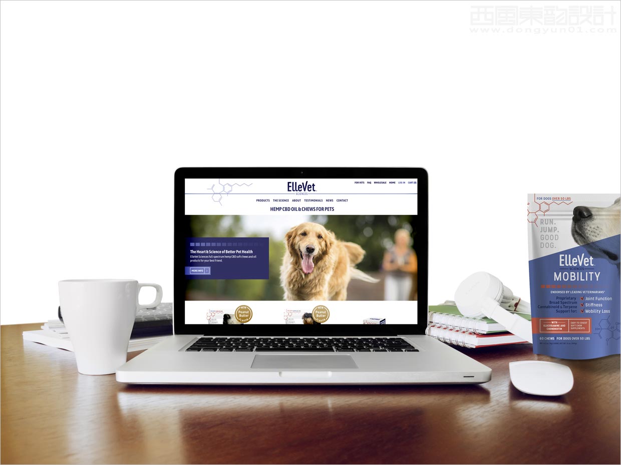 美國ElleVet Sciences寵物貓狗保健品網站設計