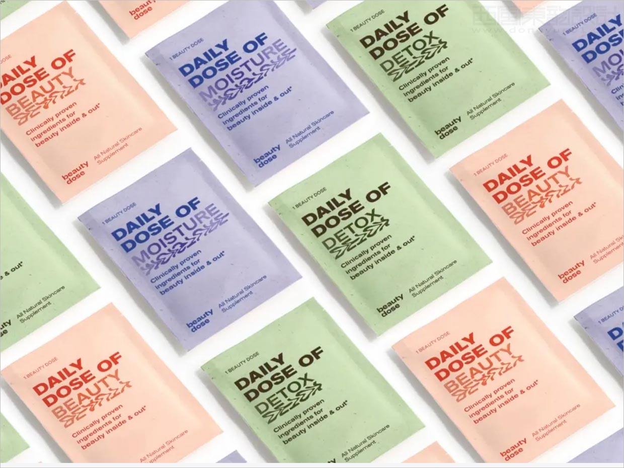 美國Beauty Dose營養補充劑保健品包裝袋設計