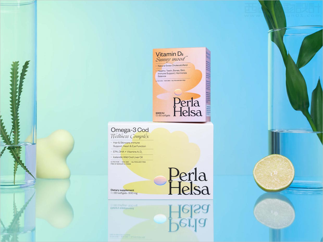 烏克蘭Perla Helsa膳食營養補充劑保健品包裝設計